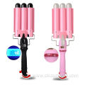 three barrel ceramic Ionic big wave curler automatic